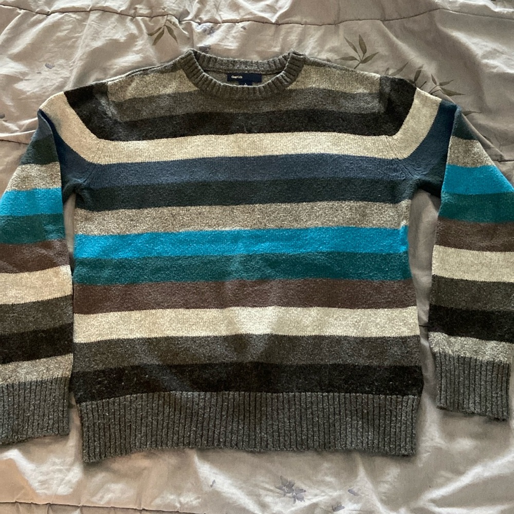 Boys GAP striped wool-blend sweater